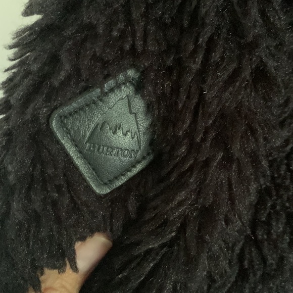 Burton Black Fleece zip/button up jacket/coat, size small - Picture 6 of 8